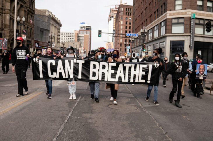 a silent march for george floyd